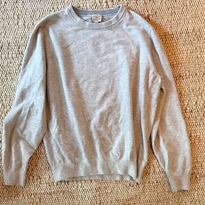 Faherty Light Gray Crewneck Sweater